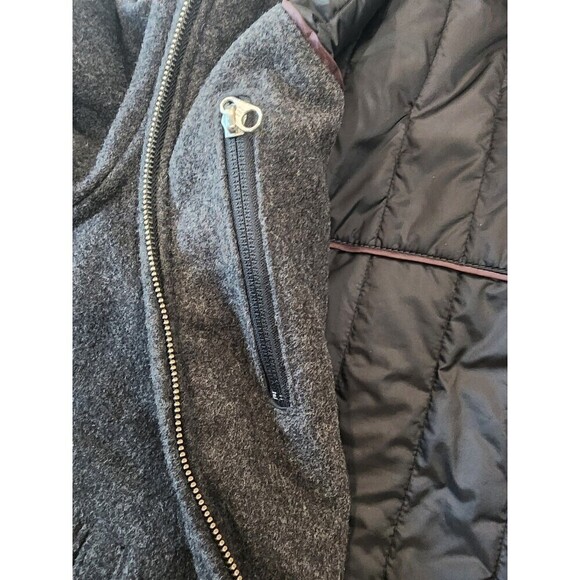 Vintage Gap Bomber Jacket Men’s Large Gray Wool Blend Full Zip Pockets Y2K - Picture 14 of 15